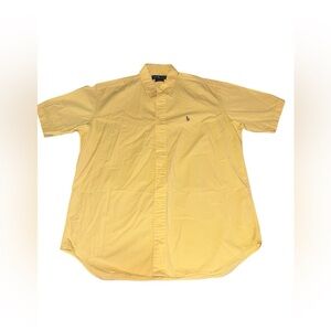Polo by Ralph Lauren yellow Men's Blake 100% cotton button down Shirt Size M